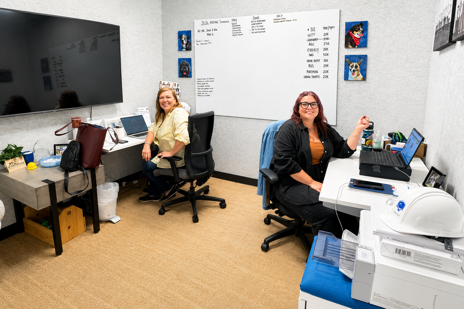Private office workspace